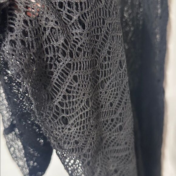 Rare Sabina Musayev Black Lace Maxi Dress Sheer, Long Sleeve, Boho Formal (S/M) - Picture 12 of 14